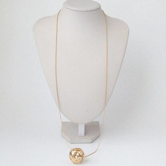 NWT Tory Burch Silver Miller Bubble Pendant Necklace - Picture 5 of 6